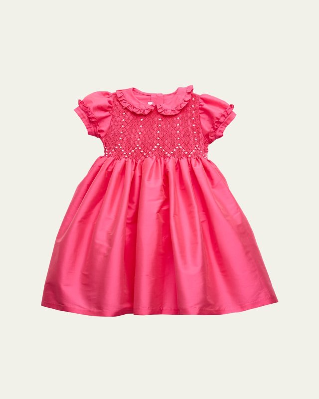 Girl's A-Line Smocked Dress, Size 12M-8